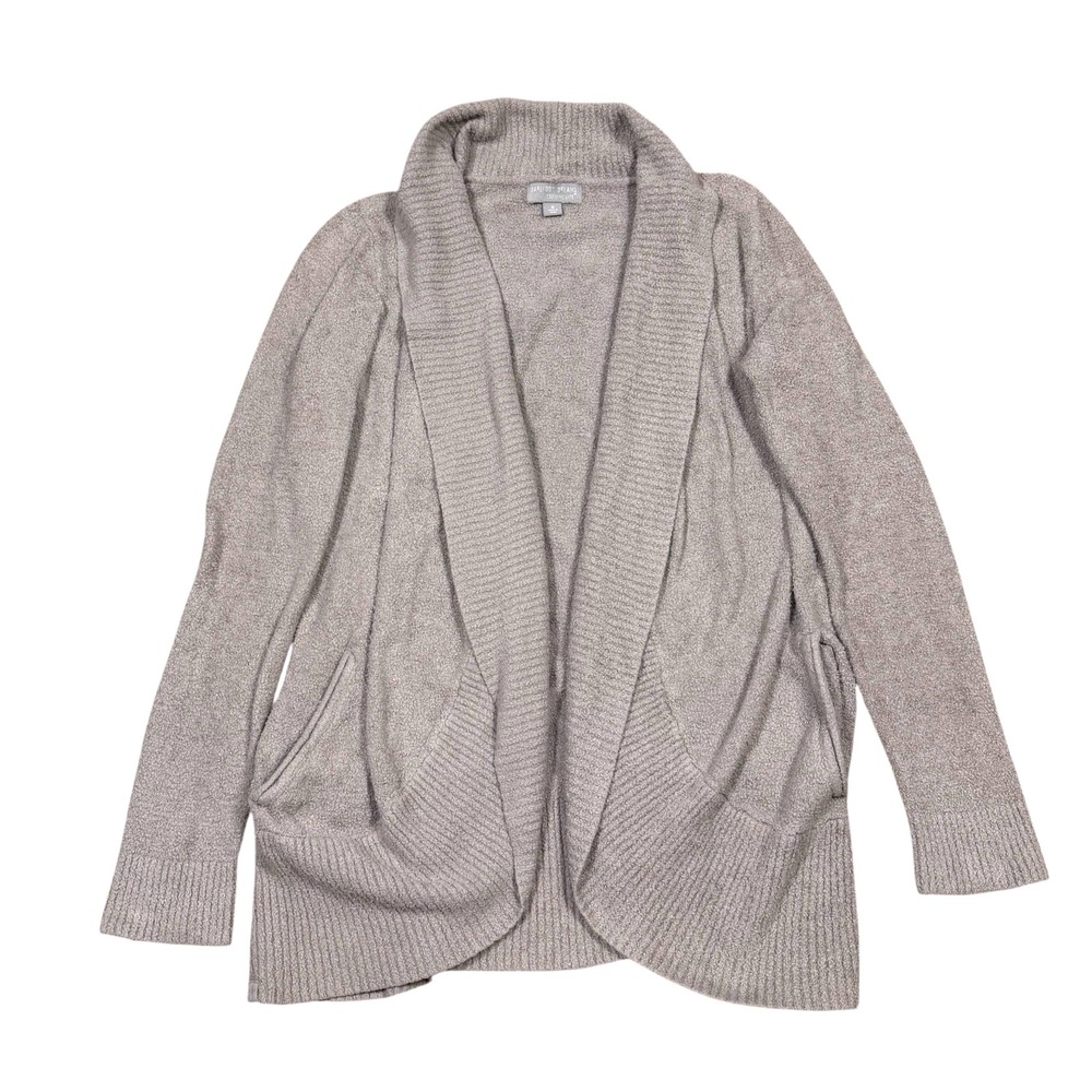 Barefoot Dreams Cozy Chic Lite Women's Taupe Open Front‎ Cardigan Size M